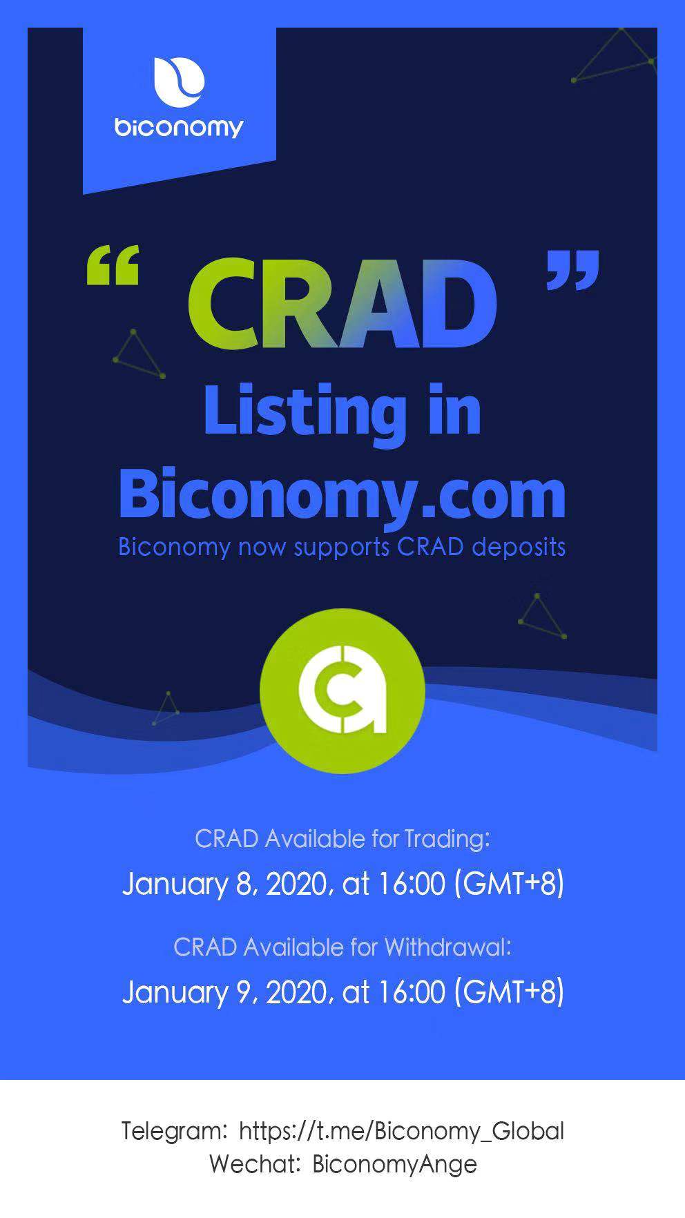 biconomy16:00(gmt 8)上线伊朗项目crad,相比p2pb2b交易所涨幅显著