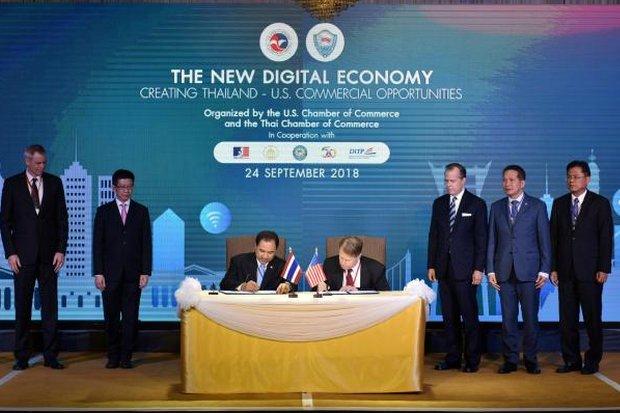 泰国和美国商会签署关于数字贸易和投资的谅解备忘录